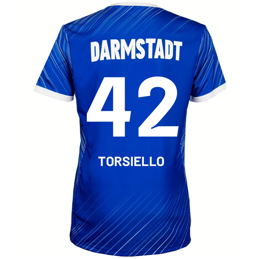 Dámské Fabio Torsiello #42 Modrá Bílá Domů Hráčské Dresy 2024/25 Dres