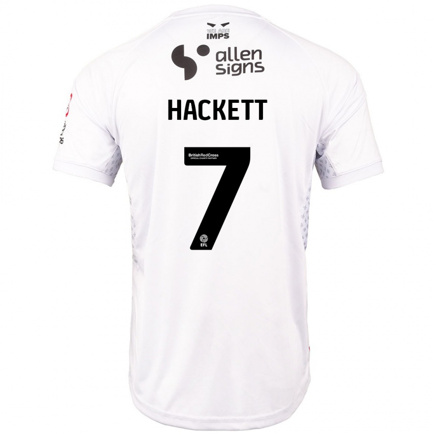 Dámské Reeco Hackett #7 Červená Bílá Daleko Hráčské Dresy 2024/25 Dres