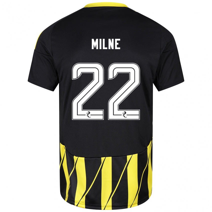 Dámské Jack Milne #22 Černá Žlutá Daleko Hráčské Dresy 2024/25 Dres