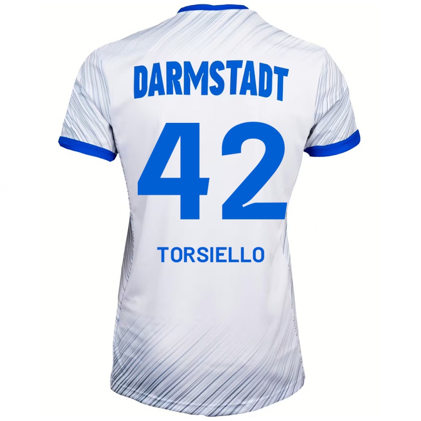 Dámské Fabio Torsiello #42 Bílá Modrá Daleko Hráčské Dresy 2024/25 Dres