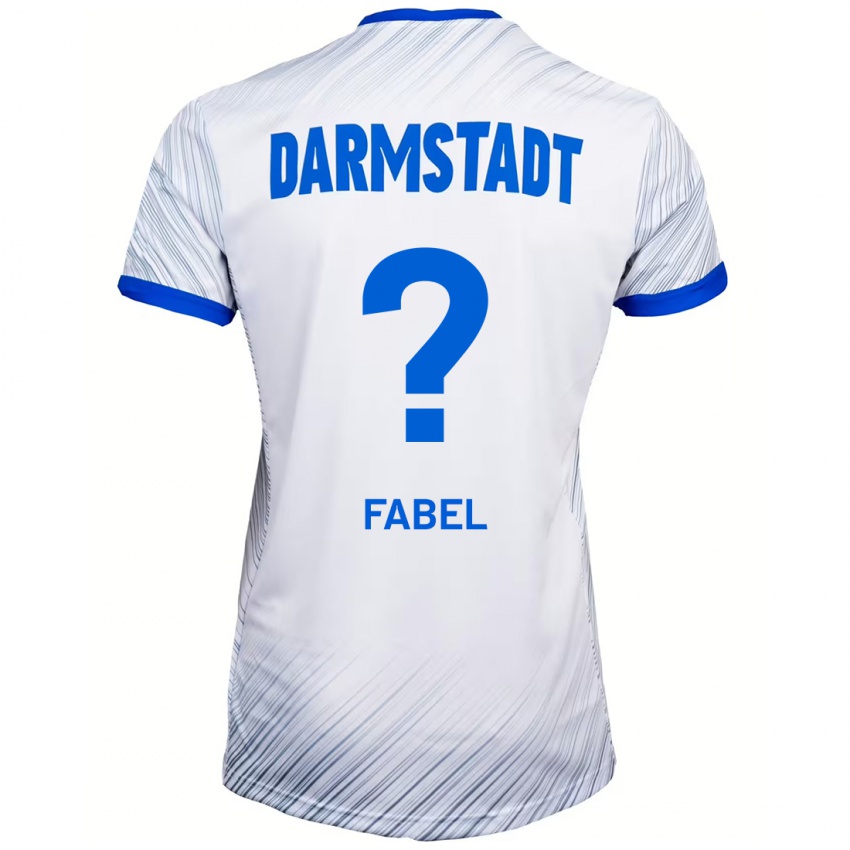 Dámské Lukas Fabel #0 Bílá Modrá Daleko Hráčské Dresy 2024/25 Dres