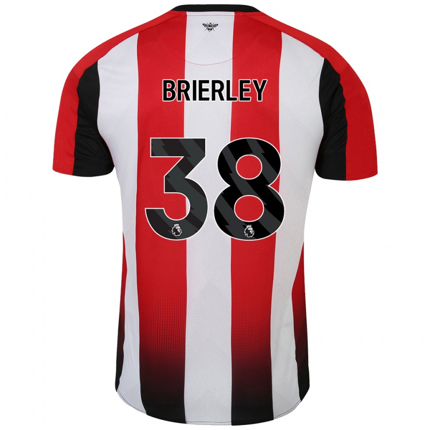 Dětské Ethan Brierley #38 Červená Bílá Domů Hráčské Dresy 2024/25 Dres