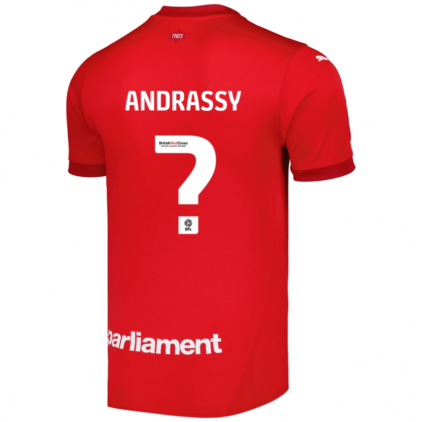 Dětské Oliver Andrassy #0 Červený Domů Hráčské Dresy 2024/25 Dres