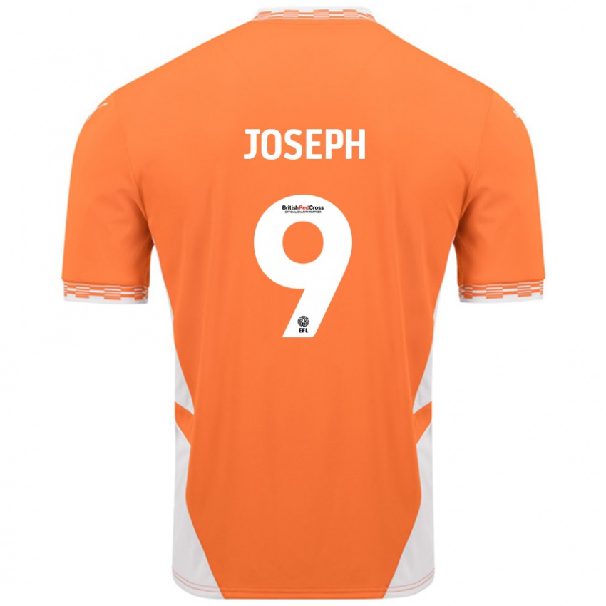 Dětské Kyle Joseph #9 Oranžová Bílá Domů Hráčské Dresy 2024/25 Dres