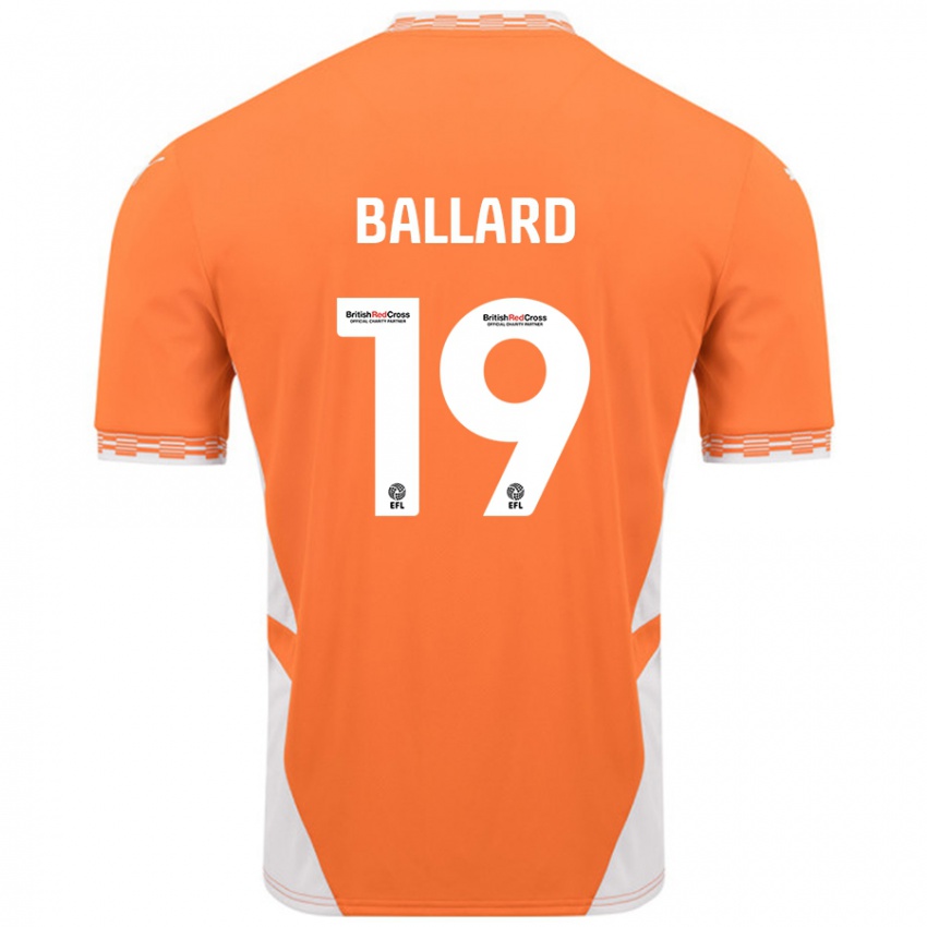 Dětské Dom Ballard #19 Oranžová Bílá Domů Hráčské Dresy 2024/25 Dres