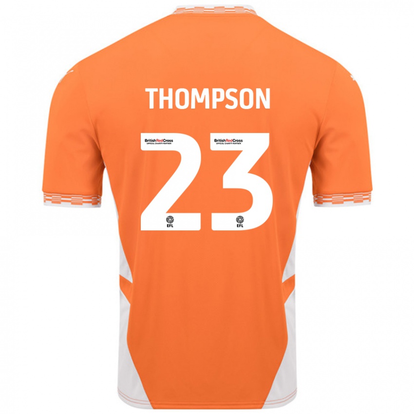 Dětské Dominic Thompson #23 Oranžová Bílá Domů Hráčské Dresy 2024/25 Dres