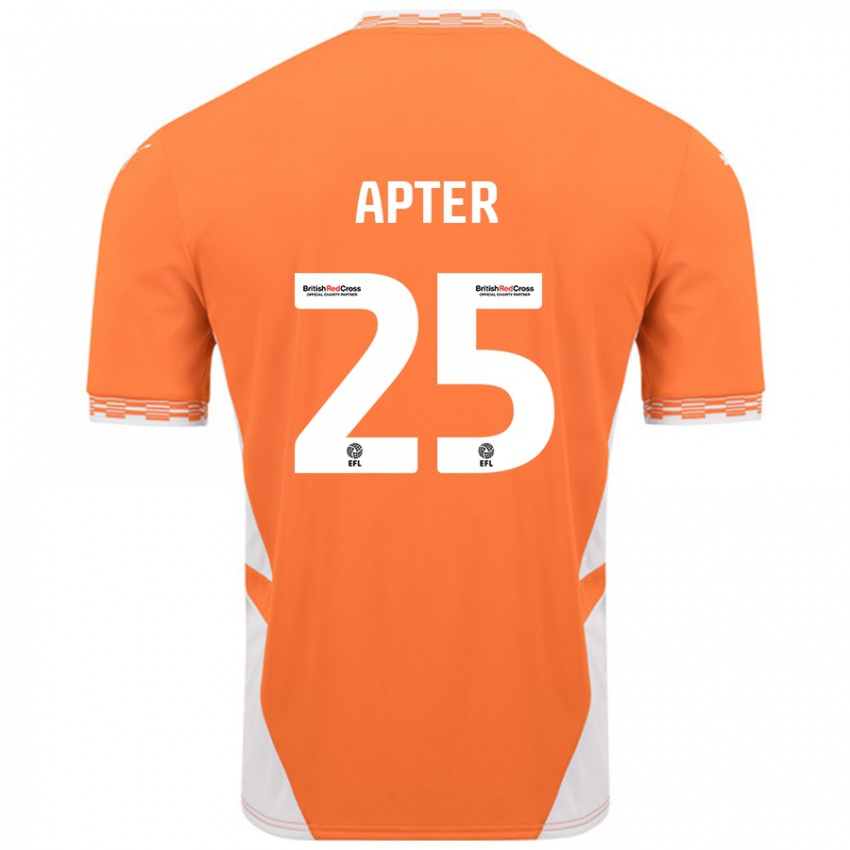 Dětské Rob Apter #25 Oranžová Bílá Domů Hráčské Dresy 2024/25 Dres