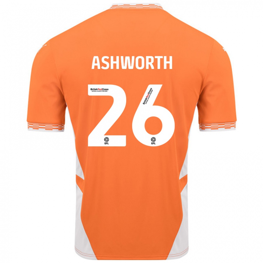 Dětské Zac Ashworth #26 Oranžová Bílá Domů Hráčské Dresy 2024/25 Dres