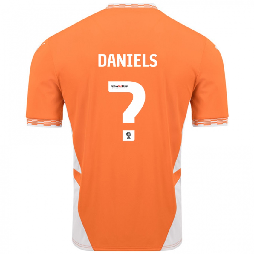 Dětské Jake Daniels #0 Oranžová Bílá Domů Hráčské Dresy 2024/25 Dres