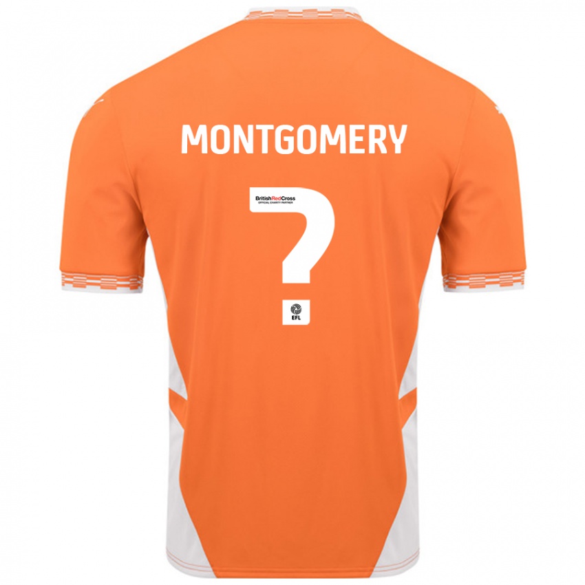 Dětské Aleysha Montgomery #0 Oranžová Bílá Domů Hráčské Dresy 2024/25 Dres