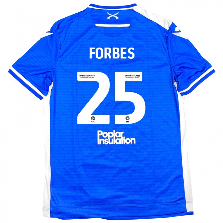 Dětské Michael Forbes #25 Modrá Bílá Domů Hráčské Dresy 2024/25 Dres