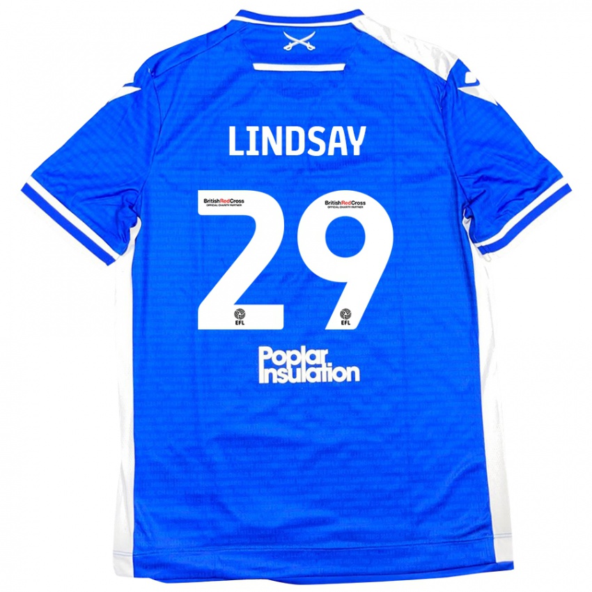 Dětské Jamie Lindsay #29 Modrá Bílá Domů Hráčské Dresy 2024/25 Dres