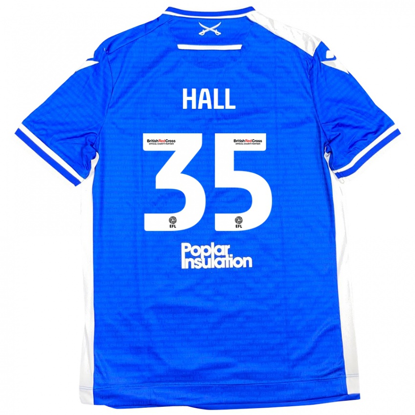 Dětské Matt Hall #35 Modrá Bílá Domů Hráčské Dresy 2024/25 Dres