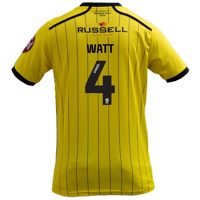 Dětské Elliot Watt #4 Žluť Domů Hráčské Dresy 2024/25 Dres