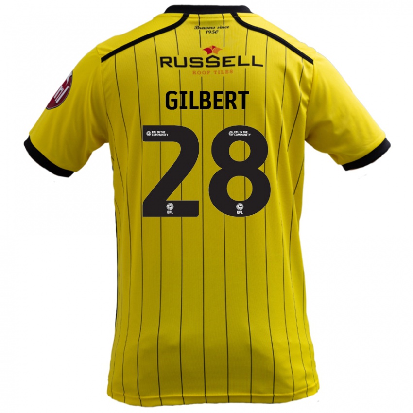 Dětské Cameron Gilbert #28 Žluť Domů Hráčské Dresy 2024/25 Dres