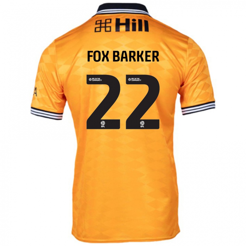 Dětské Mistie Fox-Barker #22 Pomerančový Domů Hráčské Dresy 2024/25 Dres