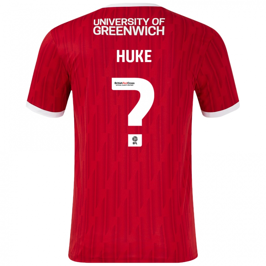 Dětské Ryan Huke #0 Červená Bílá Domů Hráčské Dresy 2024/25 Dres