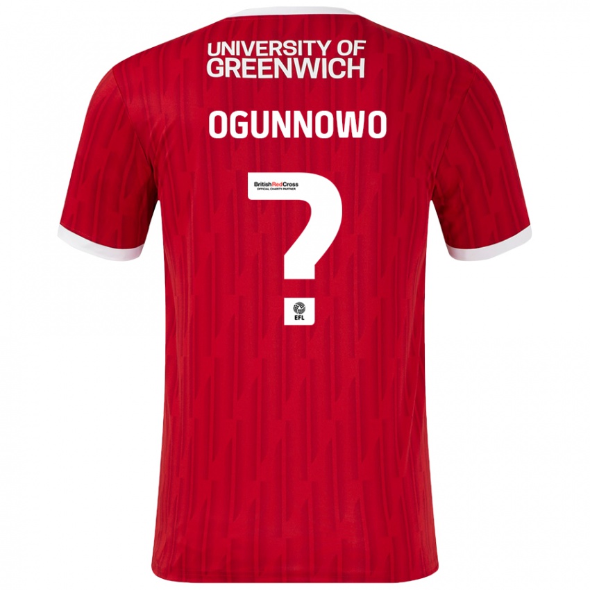 Dětské Joshua Ogunnowo #0 Červená Bílá Domů Hráčské Dresy 2024/25 Dres