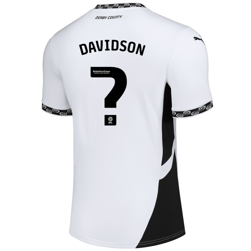 Dětské Jayden Davidson #0 Bílá Černá Domů Hráčské Dresy 2024/25 Dres