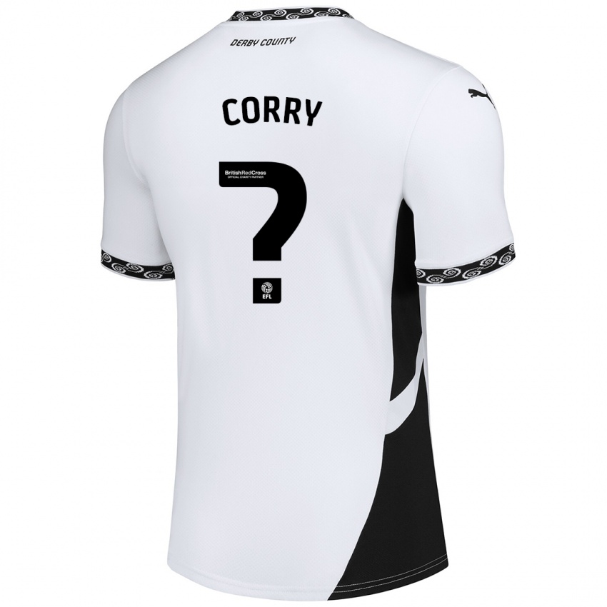 Dětské Sean Corry #0 Bílá Černá Domů Hráčské Dresy 2024/25 Dres