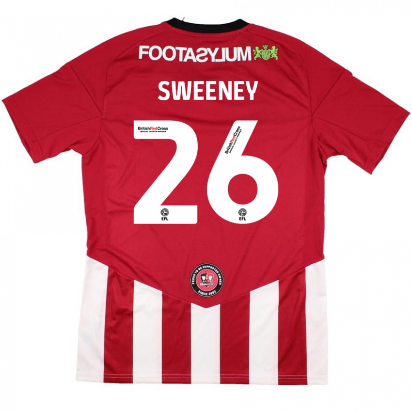 Dětské Pierce Sweeney #26 Červená Bílá Domů Hráčské Dresy 2024/25 Dres