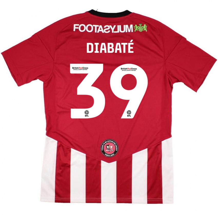 Dětské Cheick Diabaté #39 Červená Bílá Domů Hráčské Dresy 2024/25 Dres