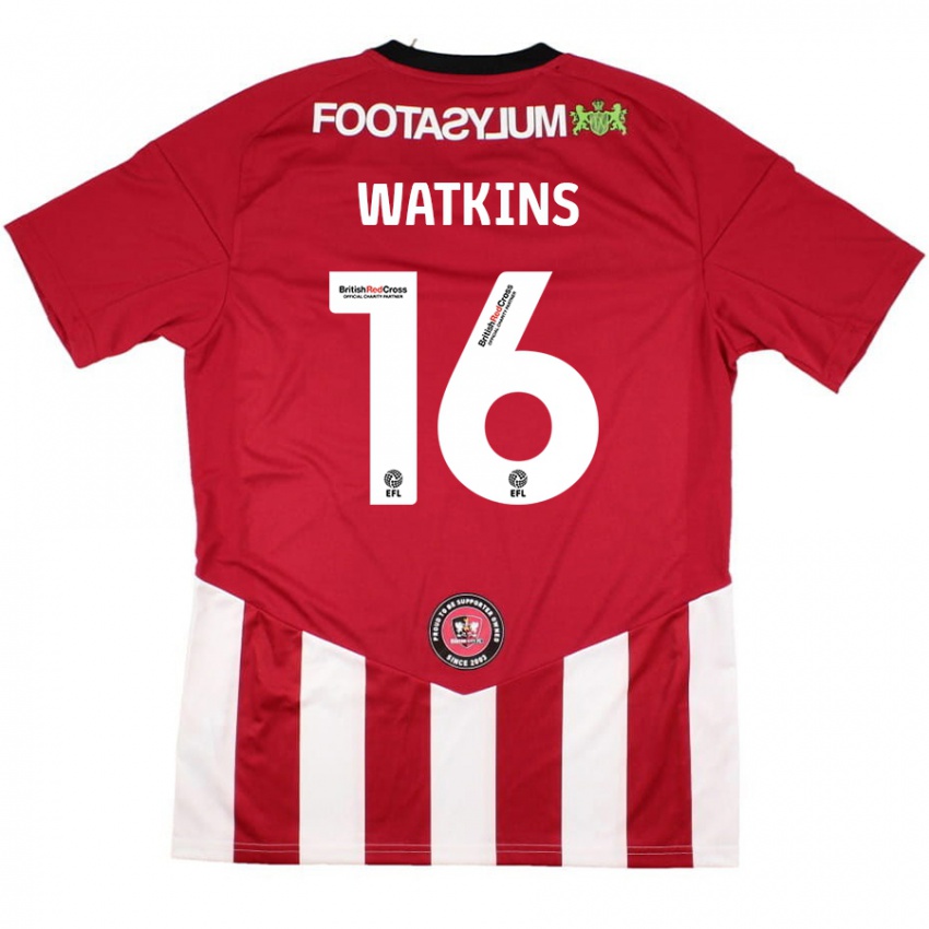 Dětské Zoe Watkins #16 Červená Bílá Domů Hráčské Dresy 2024/25 Dres