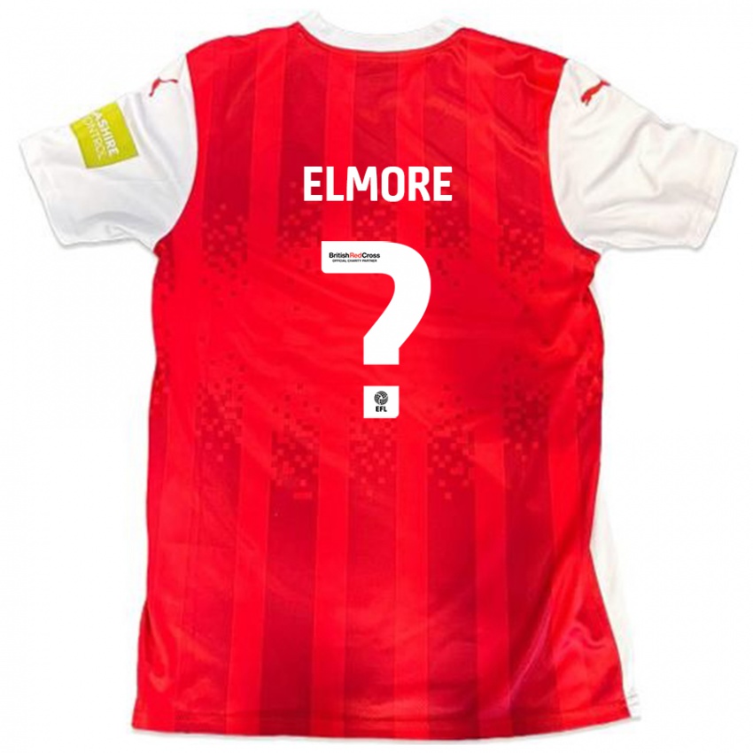 Dětské Harry Elmore #0 Červená Bílá Domů Hráčské Dresy 2024/25 Dres