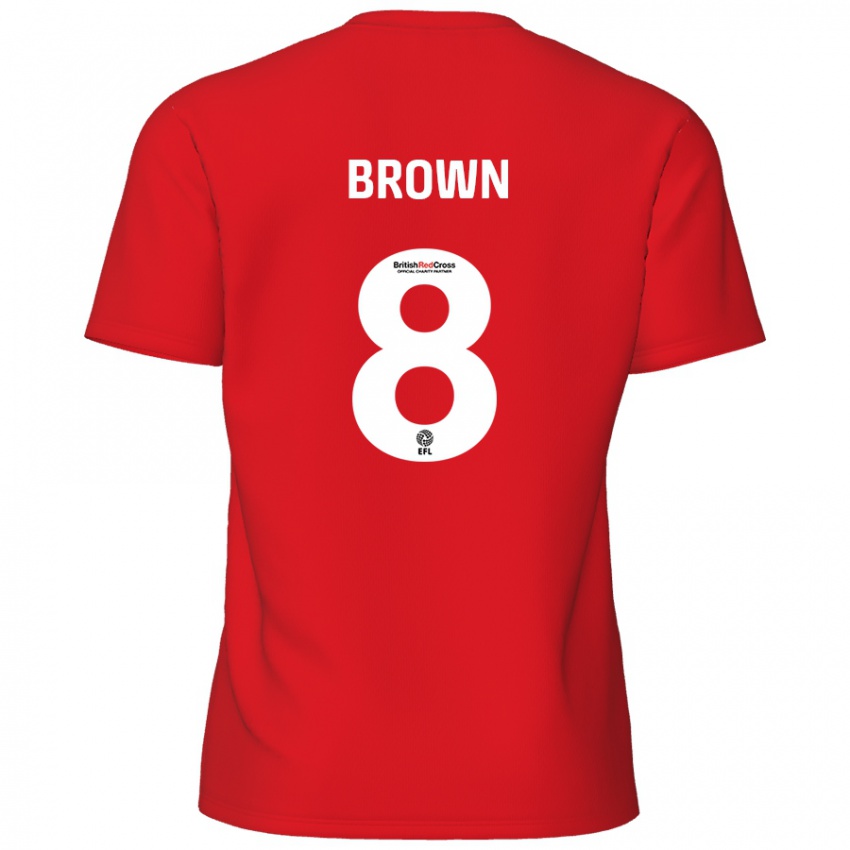 Dětské Jordan Brown #8 Červený Domů Hráčské Dresy 2024/25 Dres