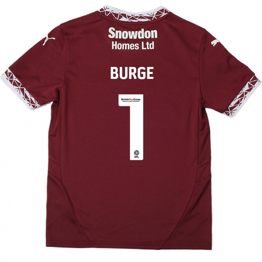 Dětské Lee Burge #1 Burgundské Domů Hráčské Dresy 2024/25 Dres