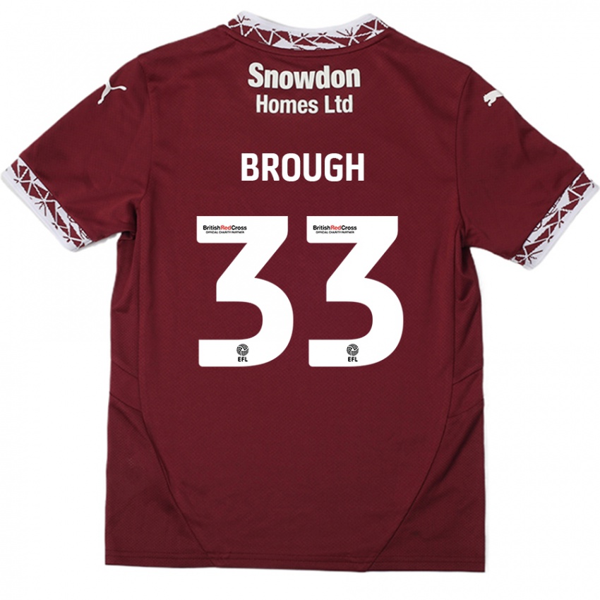 Dětské Patrick Brough #33 Burgundské Domů Hráčské Dresy 2024/25 Dres