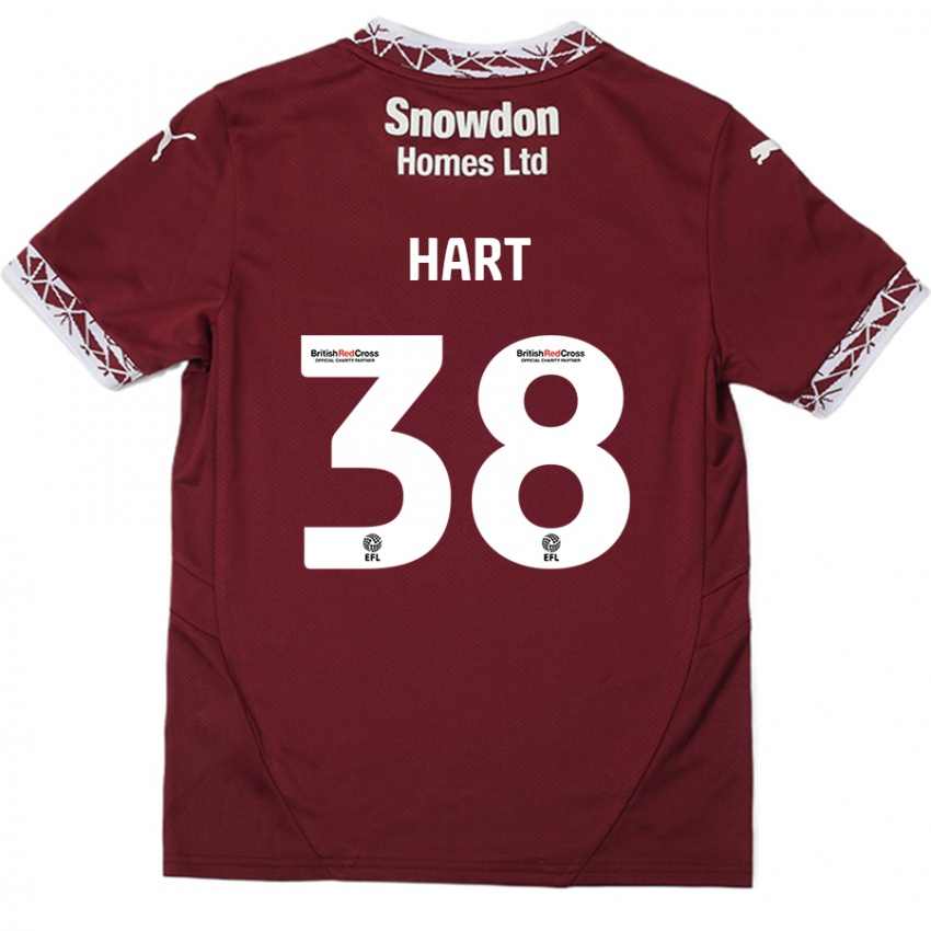 Dětské Jamari Hart #38 Burgundské Domů Hráčské Dresy 2024/25 Dres