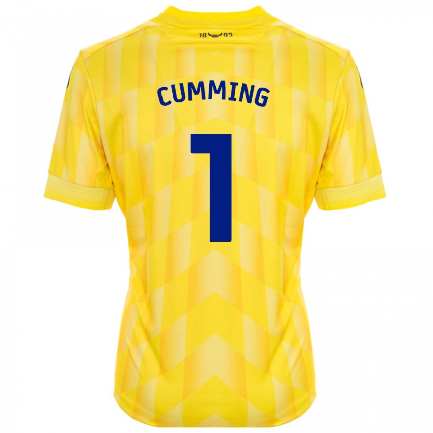 Dětské Jamie Cumming #1 Žluť Domů Hráčské Dresy 2024/25 Dres