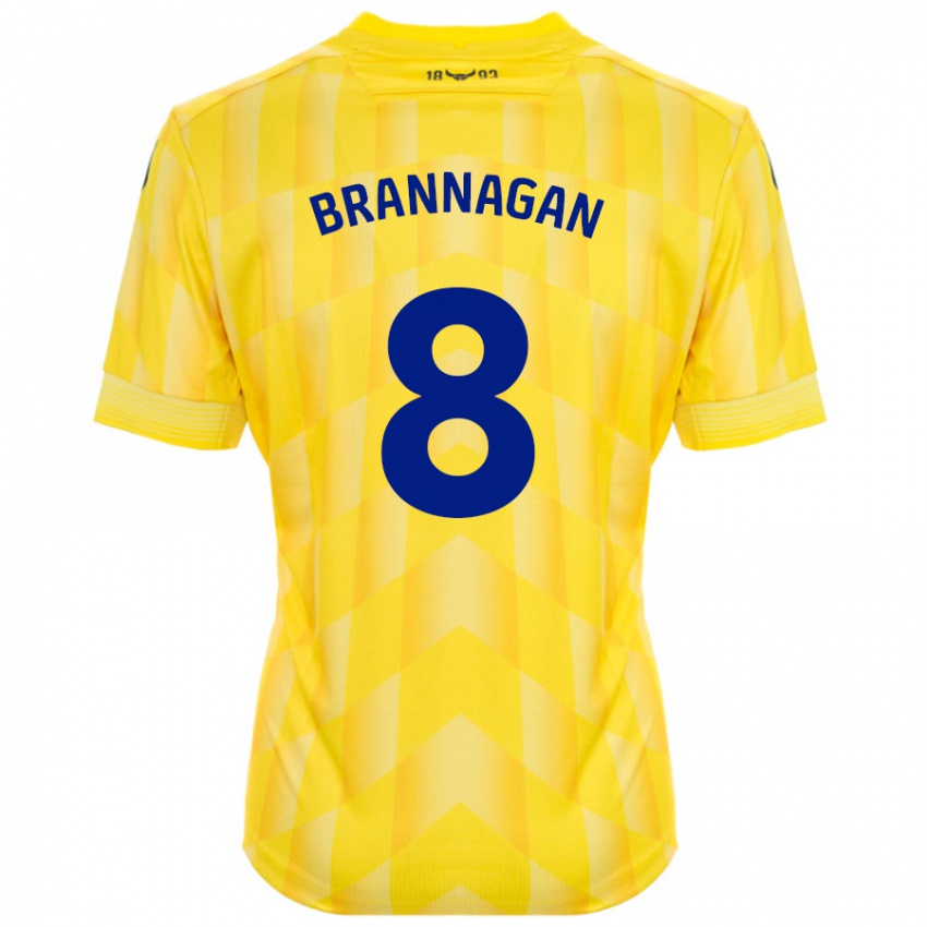 Dětské Cameron Brannagan #8 Žluť Domů Hráčské Dresy 2024/25 Dres