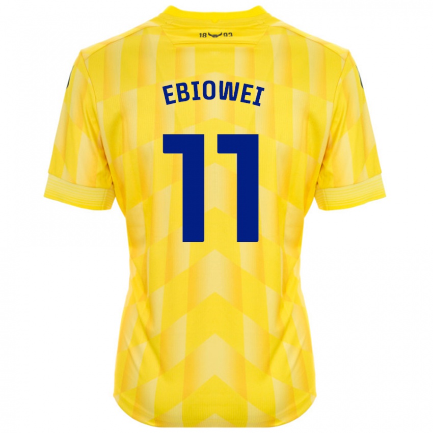 Dětské Malcolm Ebiowei #11 Žluť Domů Hráčské Dresy 2024/25 Dres