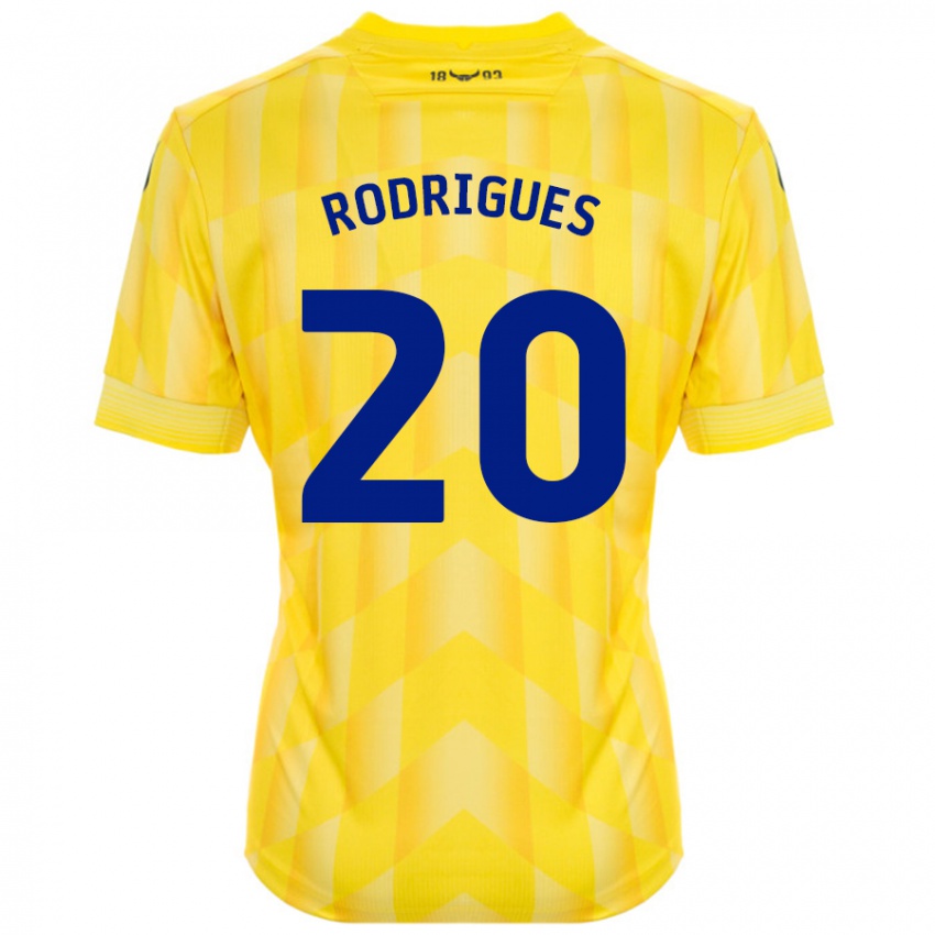 Dětské Rúben Rodrigues #20 Žluť Domů Hráčské Dresy 2024/25 Dres