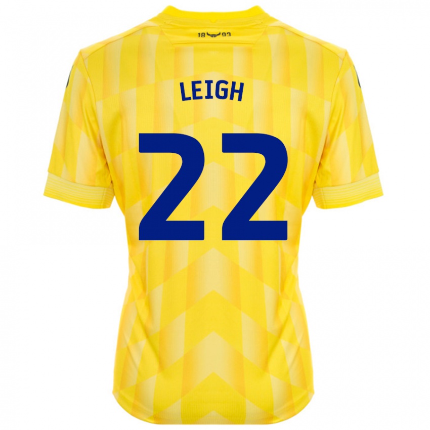 Dětské Greg Leigh #22 Žluť Domů Hráčské Dresy 2024/25 Dres