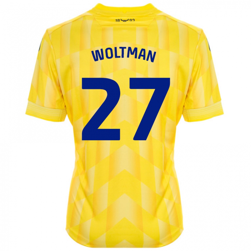 Dětské Max Woltman #27 Žluť Domů Hráčské Dresy 2024/25 Dres