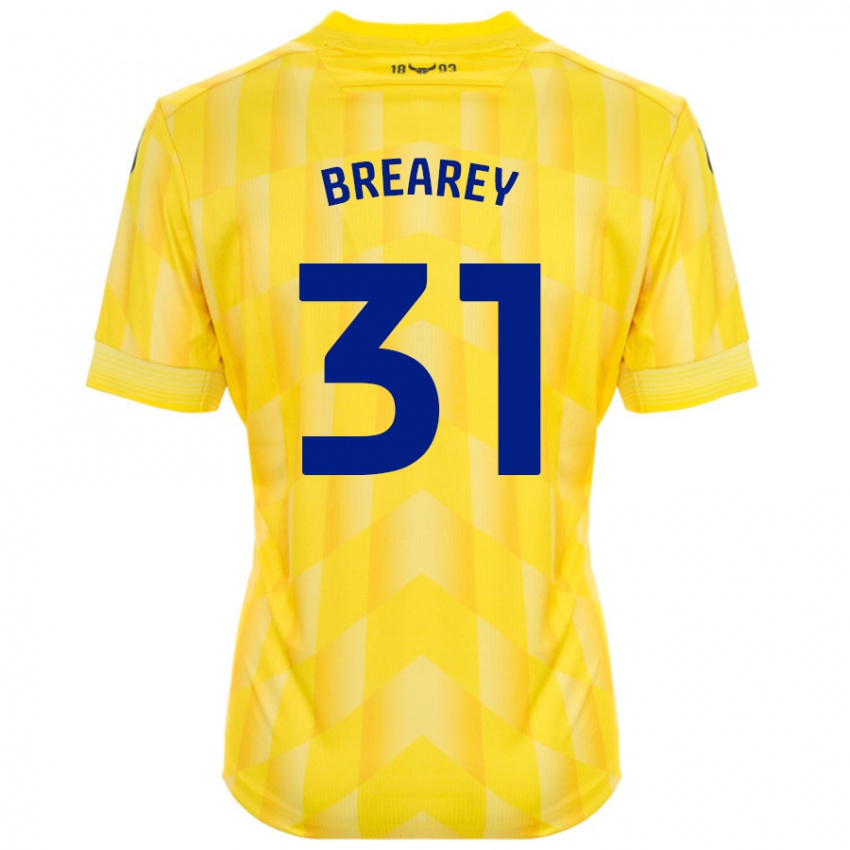 Dětské Eddie Brearey #31 Žluť Domů Hráčské Dresy 2024/25 Dres