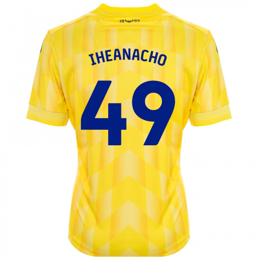 Dětské Josh Iheanacho #49 Žluť Domů Hráčské Dresy 2024/25 Dres