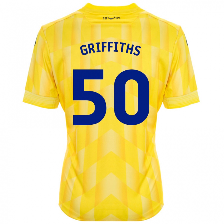 Dětské Louis Griffiths #50 Žluť Domů Hráčské Dresy 2024/25 Dres