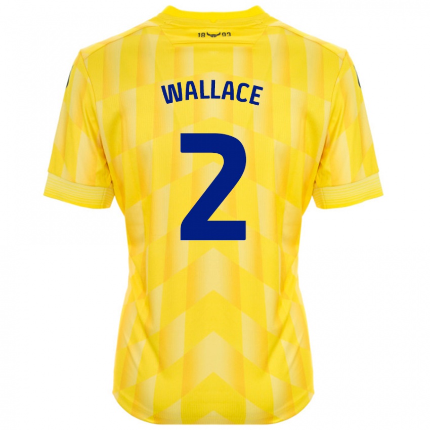 Dětské Emily Wallace #2 Žluť Domů Hráčské Dresy 2024/25 Dres