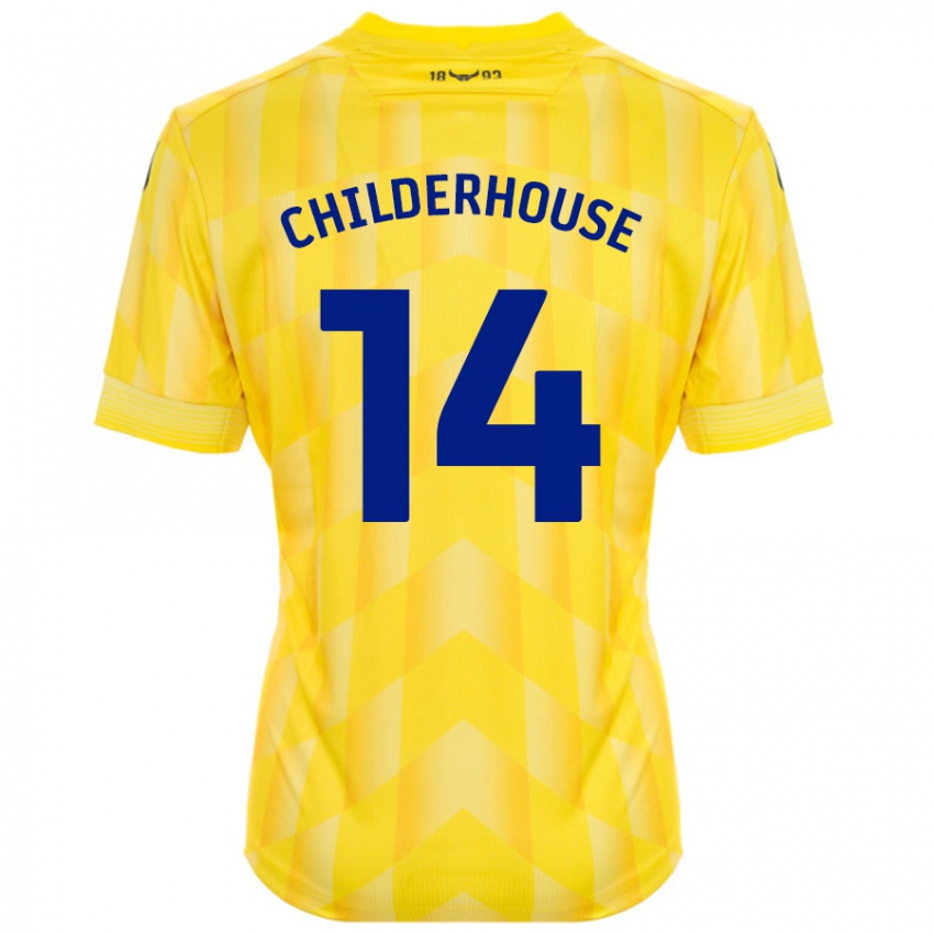 Dětské Molly Childerhouse #14 Žluť Domů Hráčské Dresy 2024/25 Dres