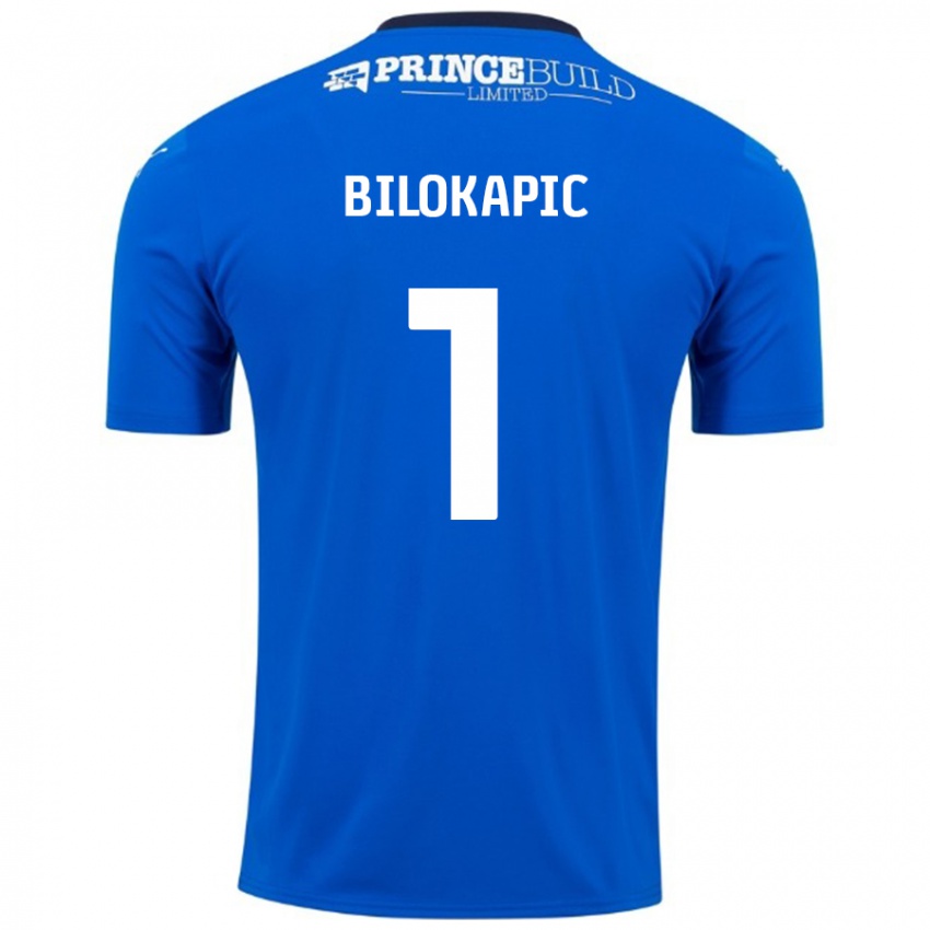 Dětské Nicholas Bilokapic #1 Modrá Bílá Domů Hráčské Dresy 2024/25 Dres