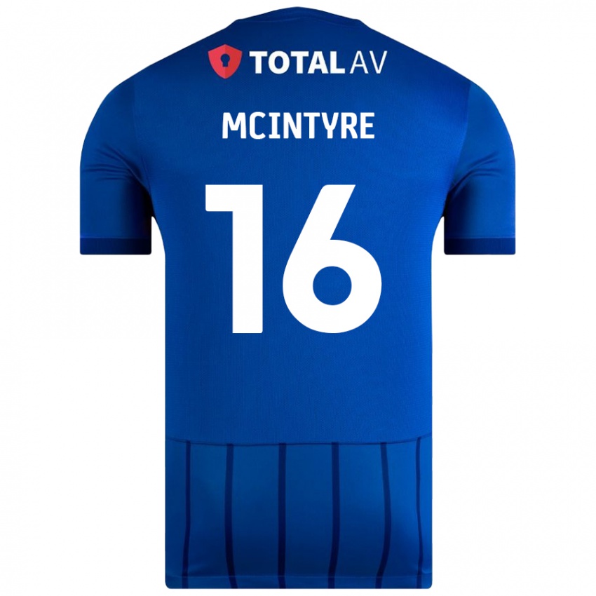 Dětské Tom Mcintyre #16 Modrý Domů Hráčské Dresy 2024/25 Dres