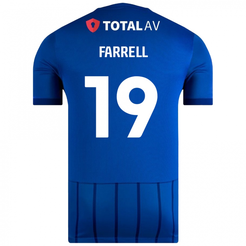 Dětské Jacob Farrell #19 Modrý Domů Hráčské Dresy 2024/25 Dres