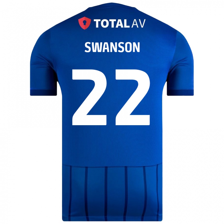 Dětské Zak Swanson #22 Modrý Domů Hráčské Dresy 2024/25 Dres