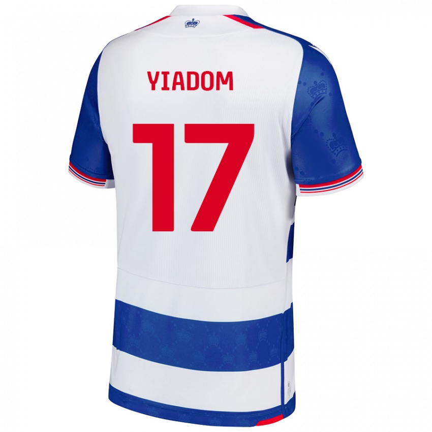 Dětské Andy Yiadom #17 Modrá Bílá Domů Hráčské Dresy 2024/25 Dres