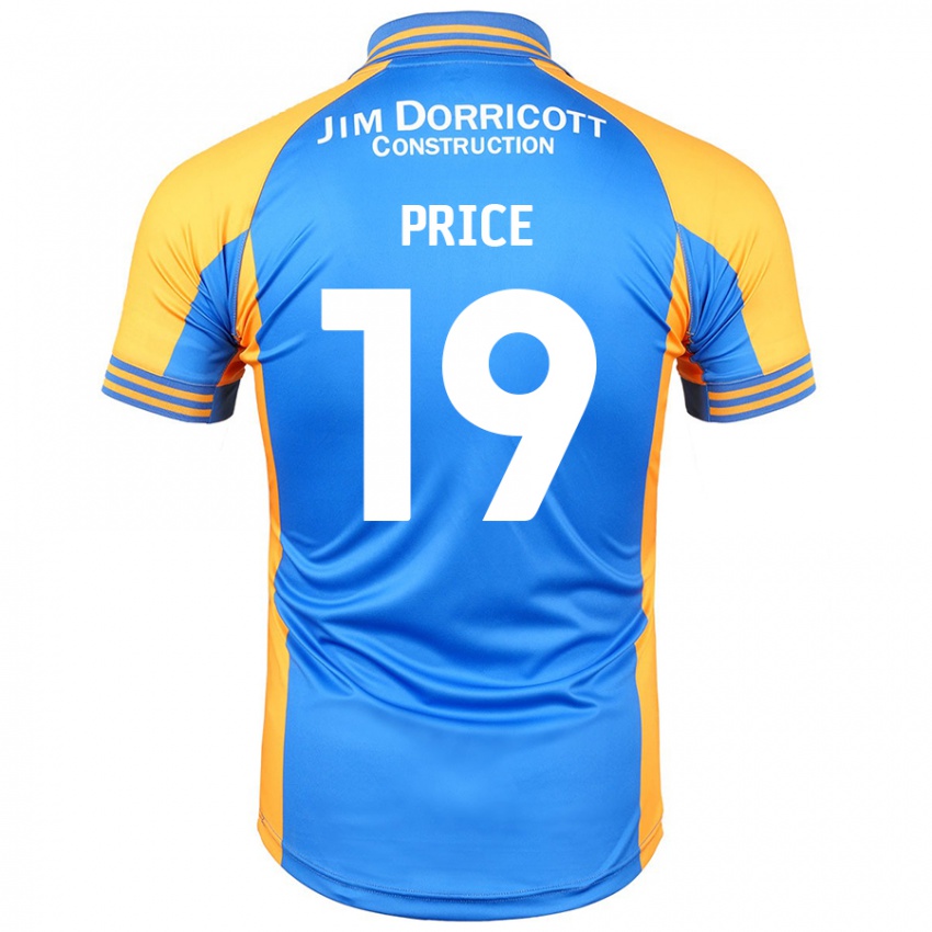 Dětské Jack Price #19 Modrá Jantarová Domů Hráčské Dresy 2024/25 Dres