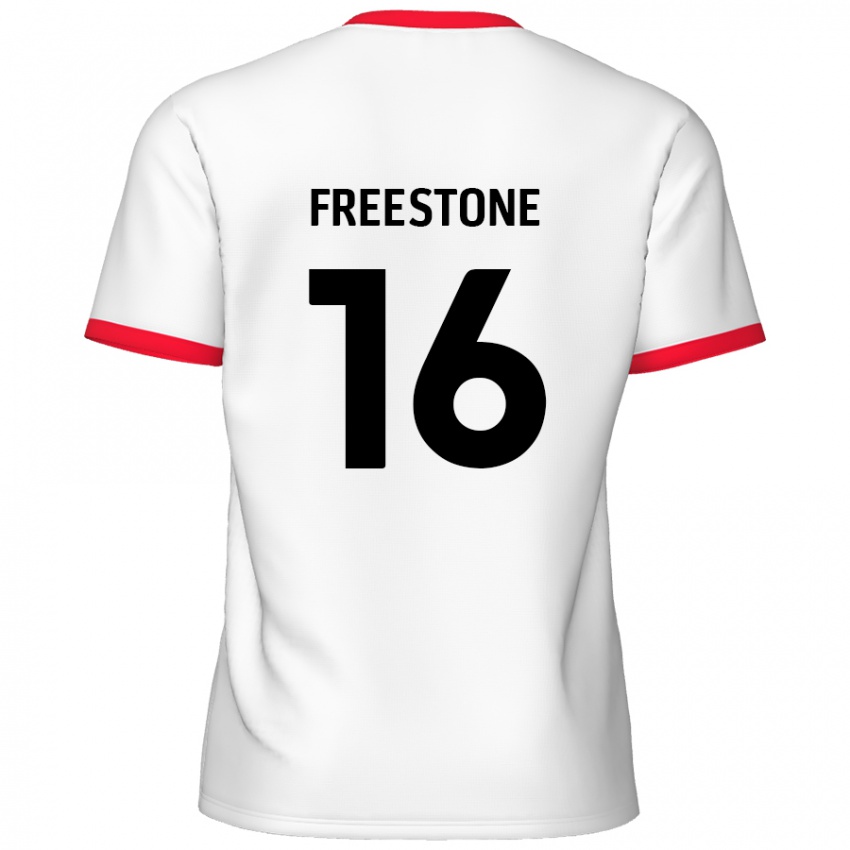 Dětské Lewis Freestone #16 Bílá Červená Domů Hráčské Dresy 2024/25 Dres